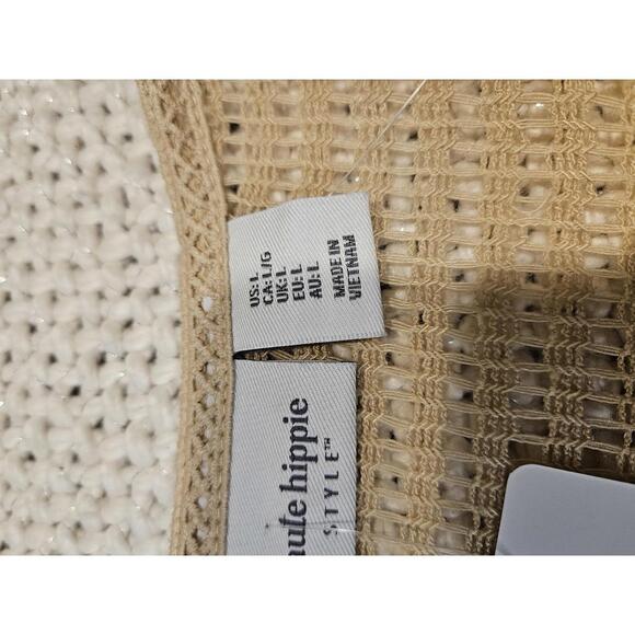 Nwt Haute Hippie Crochet Maxi Coverup with Shell Accents - Picture 6 of 7